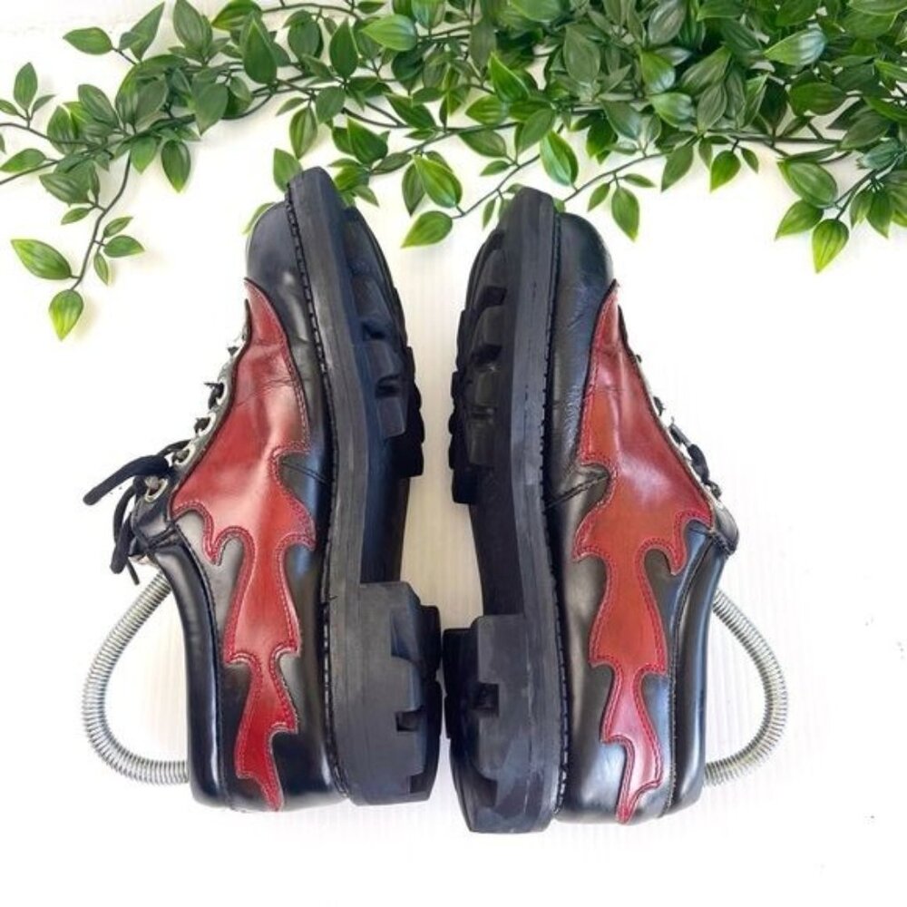 JOHN FLUEVOG 7TH HEAVEN FLAME FLAMING DERBY LACE-UP - Picture 4 of 10